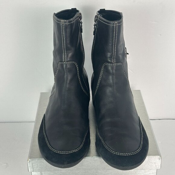 Circa Joan & David CJFRESH Black Leather Ankle Boots Womans Size US 8.5M - Picture 4 of 12